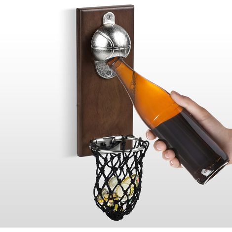 Bottle Opener - Football Goal Design - Magnetic And Adhesive Mount - For Beer Bottles - 1 Piece (1/5)