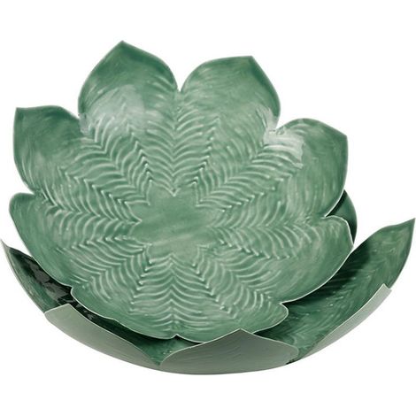 Ensemble 2 centres de table fer Floraly vert 13x40cm (1/5)