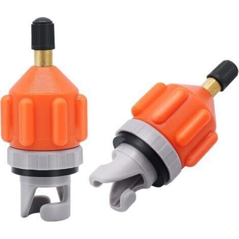 Lot de 2 adaptateurs de pompe gonflables pour stand up paddle – Adaptateur universel standard de valve d'air Schrader, adaptateur de connecteur de tête de pompe pour bateaux gonflables, kayaks, planch (1/5)