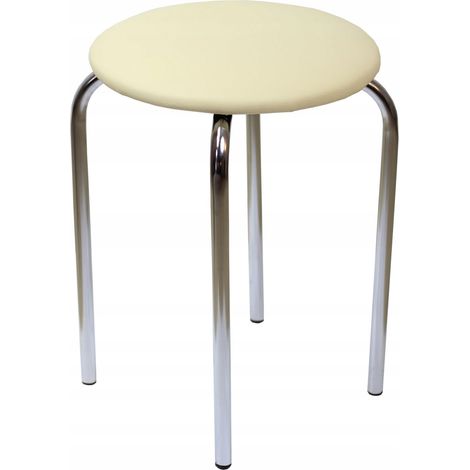 Sedia sgabello in ecopelle Furnitex in metallo beige per la CUCINA (1/3)