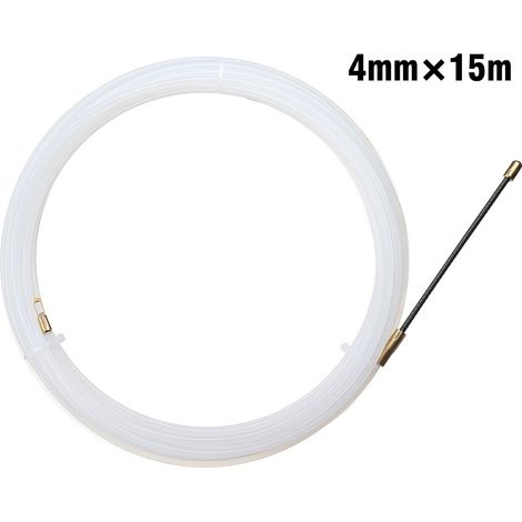 Nylon-Wandkabeleinfädler, Elektrokabeleinfädler, Netzwerkkabelführung, Kabeleinzieher, Rohrlocher, 4 mm x 15 m