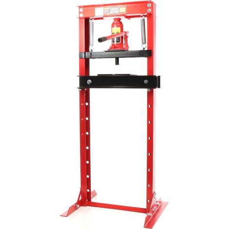 Presse d'atelier hydraulique de 12 tonnes Rouge (1/5)