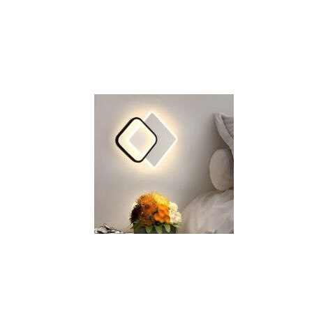 Bardusch Applique murale LED d'intérieur, 12 W lumens, design rond moderne, 3000 K, convient aux salons, chambres, cages d'escalier, couloirs et autres pièces.