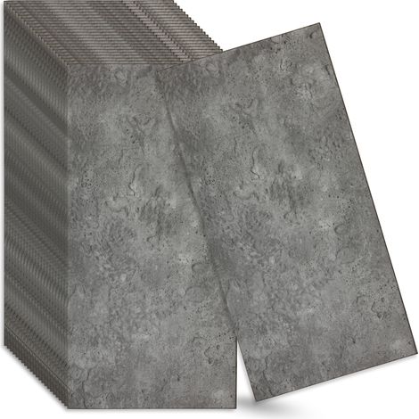 Verdico 3D Panneaux muraux Polystyrne - Gris - 100x50 Cm - Béton Architectural - 24 pices - 12 m2 - Panneaux de plafond