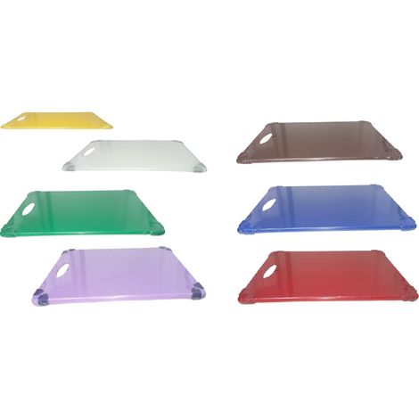 Set 7 Taglieri Professionali Polietilene Anticontaminazione Alimentare HACCP Colori Differenziati Cucina Bar Ristorante Catering Made in Italy ANTIBATTERICO Alimentare Lavabili Lavastoviglie