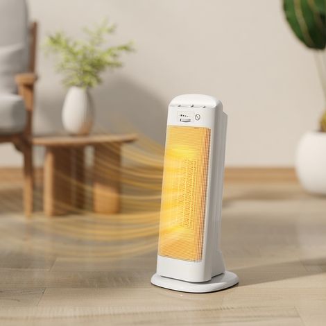 Calefactor Eléctrico Bajo Consumo 2000W con 4 Modos Termostato Regulable Protección contra Vuelcos y Sobrecalentamiento (1/5)