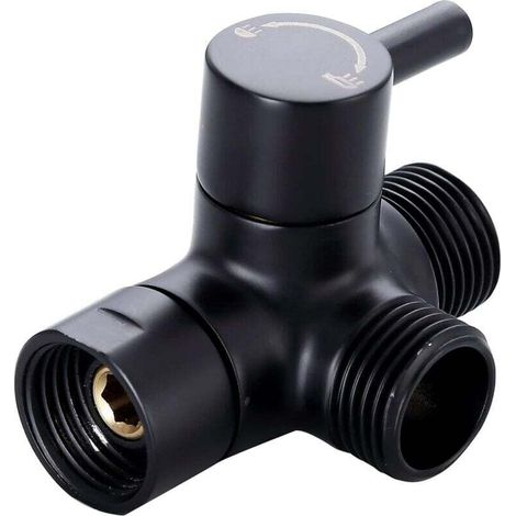 [NEVER USED] Shower Diverter Valve, 3 Way Shower Splitter, G1/2 Shower Arm Diverter Valve for Hand Held Shower Head and Fixed Sprayer, Bathroom Universal Shower System Replacement Part (Oil Rubbed Bro (1/4)