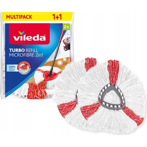 Inserti per mocio rotante Vileda TURBO 2in1, 2 pezzi.