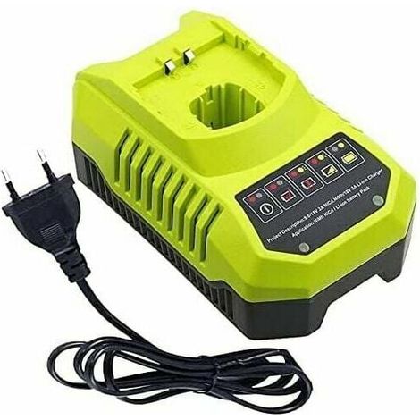 Compatible avec les chargeurs Ryobi P117, P118 et P118 compatible avec les batteries lithium-ion NiMH Ryobi One 9,6 V-18 V P100, P102, P103, P104, P105, P107, P108 et P109 18 V One+. (1/4)