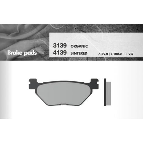 PASTILLAS DE FRENO BRENTA KH319/2 PARA YAMAHA TDM/FJR/XT/XV/XVS TRASERAS (FT 3139)