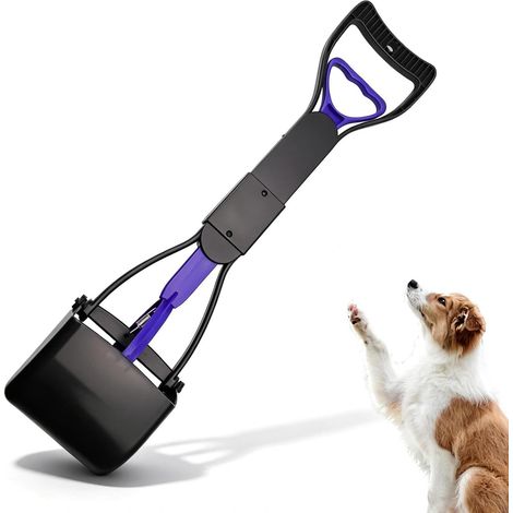 45 cm Pelle à Crotte pour Chien en Plastique, Noir, Pliable et Ergonomique, Idéale pour Enlever Les Excréments de Chien et de Chat (1/5)