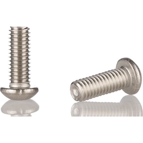 Vis à six pans creux, M6 x 16mm, tête Vis bombée à tête creuse hexagonale, en Acier Inoxydable ( Prix pour Boîte de 100 ) (1/3)