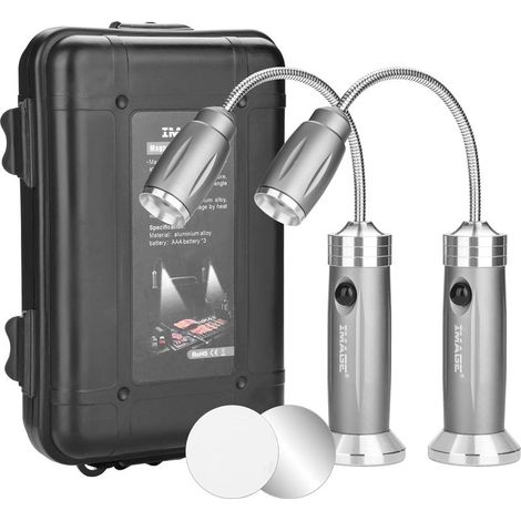 Lot de 2 lampes LED magnétiques pour barbecue - Rotatives à 360° - Éclairage pour barbecue, pique-nique, extérieur (1/5)