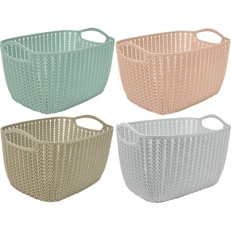 MAURY'S CESTO DA BIANCHERIA WOOLY IN STILE SHABBY 30X21X17 COLORE ASSORTITO