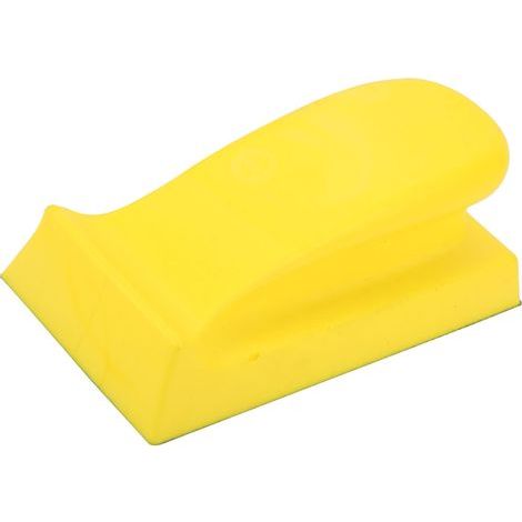Manual sanding block made of PU foam, 135 x 70 mm, non-slip with Velcro backing, for dust-free sanding (1/5)