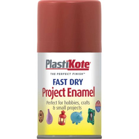 PlastiKote Fast Dry Enamel Aerosol Spray in Nut Brown – 100ml (Model PKT112S) (1/2)