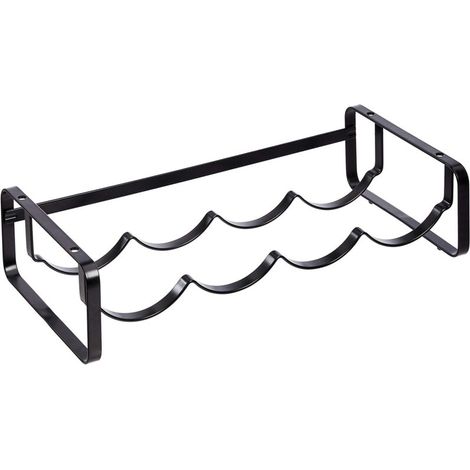 Stackable Wine Rack for Table, Black, 9.5D x 40W x 20H centimetres
