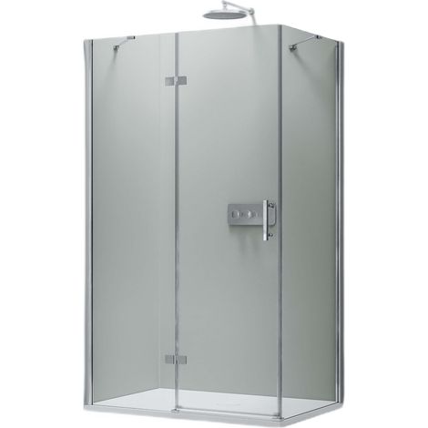 Duschkabine Bernstein DX403 Eckdusche 8mm Nano Echtglas Tür links 100x80cm