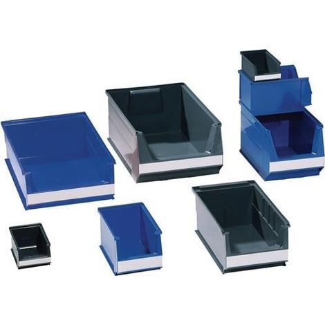 Cestino portaoggetti L230 / 200xP150xH130mm PE blu LOCKWEILER (Per 25) (1/3)