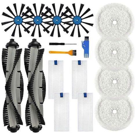 Brosse latérale principale, filtre HEPA et chiffon de nettoyage de rechange pour aspirateur robot Bissell 3115 / EV675