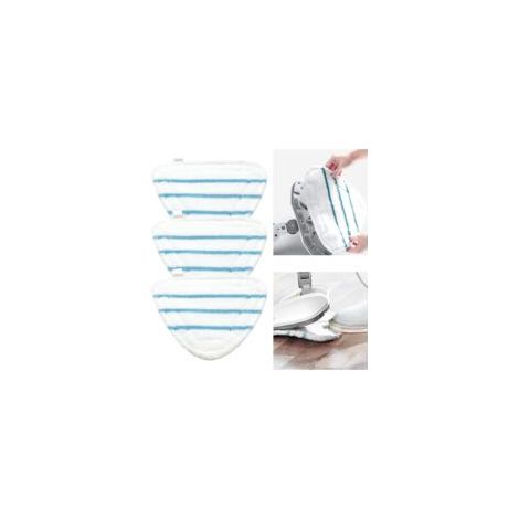 Coperture in microfibra per scopa a vapore, panni triangolari universali lavabili per pulitori a vapore ad alta temperatura, panni in microfibra bianca per scopa a vapore, lavabili in lavatrice (confe