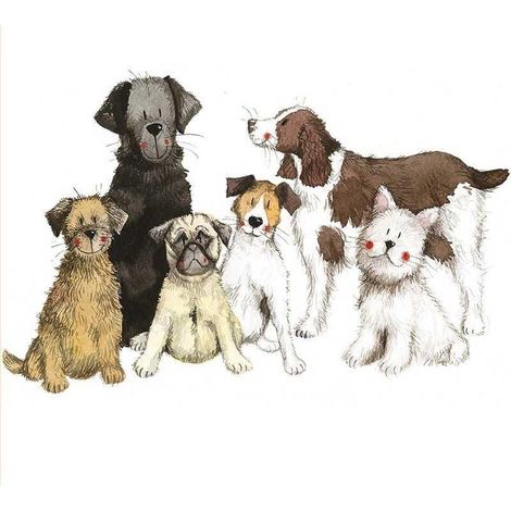 Posavasos C195 6 perros