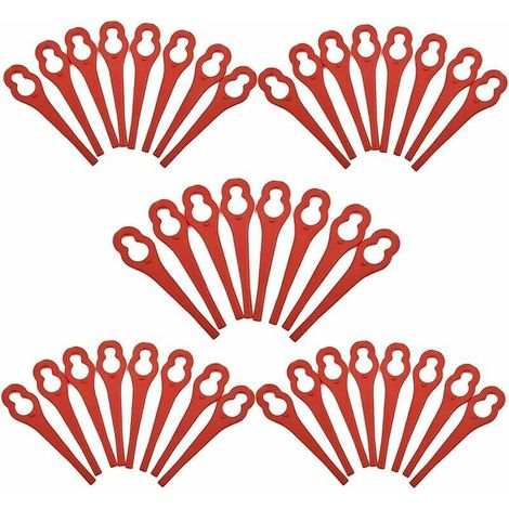 Lot de 100 lames en plastique pour coupe-bordures Ferrex/Aldi FAR 20-1 97699 2002706 FE220 (1/4)