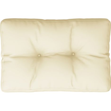 Maison Exclusive - Palettenkissen Creme 50x40x12 cm Stoff
