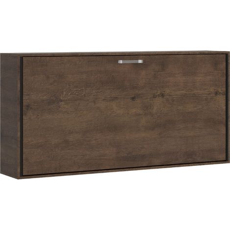 Lit escamotable horizontal noyer Bounto 85x185- (1/5)