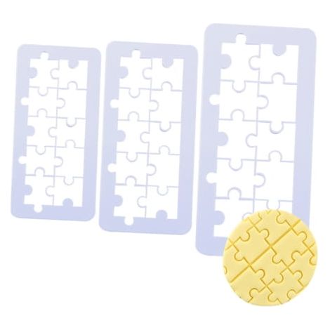 Moldes de rompecabezas para cortar pasta de azúcar, 3 piezas