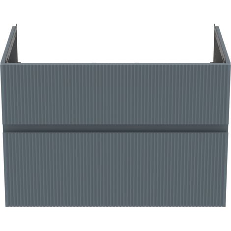 Ideal Standard Finesse - Mueble de lavabo, 80x51x55 cm, 2 cajones, Ribbed Matt ashblue E3396UQ (1/3)