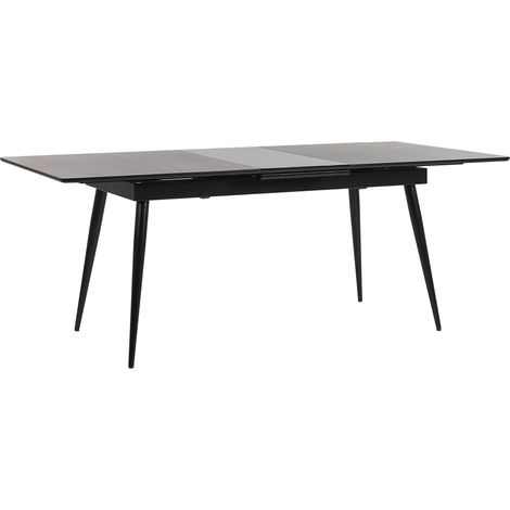 Ausziehbarer Esstisch MALDON Schwarz 160/200 cm 90 cm (1/4)