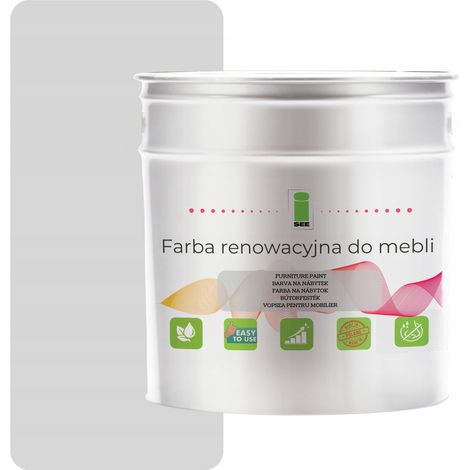 Peinture pour meubles de cuisine 7035 gris clair brillant 1L pour façades en bois 2 en 1 (1/5)