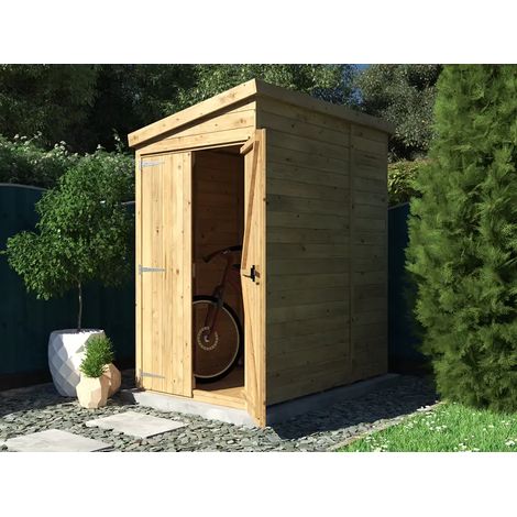 Dunster House Wooden Garden Shed 1.2m x 1.8m (4' x 6') Outdoor Storage with 15mm Tongue & Groove Thick Walls & Pent Roof, Durable for Garden Use, Fully Pressure Treated, Overlord Modular (1/5)