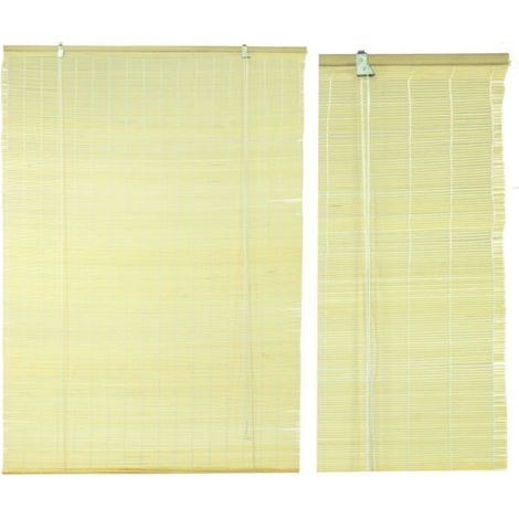 Rollladen aus Walnuss-Bambus mit hellem Rand – 150 x 300 x 12 cm (1/2)