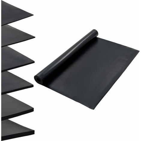 vidaXL Alfombra para el suelo Negro 1,2 x 5 m Goma (1/2)