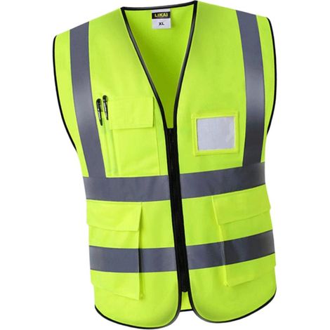 Gilet de sécurité imperméable haut de gamme avec gilet de sécurité réfléchissant jaune XXL (1/5)