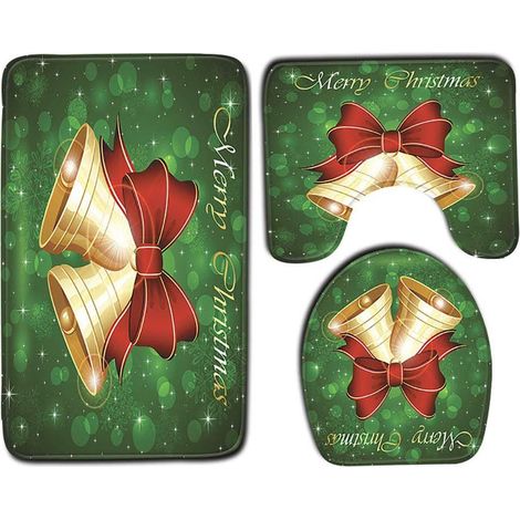de tapis salle bain antidérapant siège toilette décoration noël pour la maison Ensemble 3 pièces (1/2)