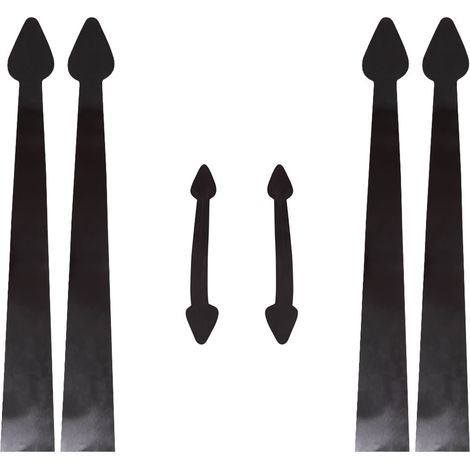 Kit de 6 poignées et charnières magnétiques noires para puerta de garaje (1/5)