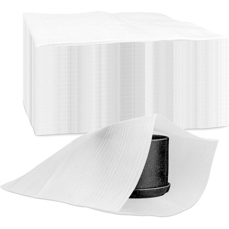 Pack of 100 Bubble Paper Foam Sheets 40 x 30 cm Thickness 0.5 mm Expanding Foam Packaging Bag for Protection Cardboard Moving Dishes and Glasses (1/5)