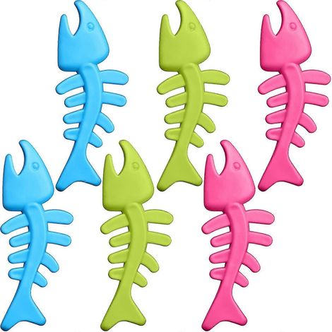 Lot de 6 jouets à mâcher en forme d'arête de poisson pour chien, résistants aux morsures, en TPR. (1/5)