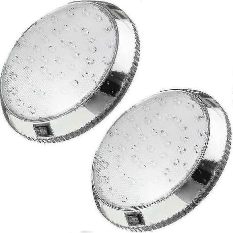 Spot lumineux intérieur pour camping-car (2 pièces) 12 V LED, plafonnier/dôme, 46 pouces, avec interrupteur marche/arrêt. (1/5)