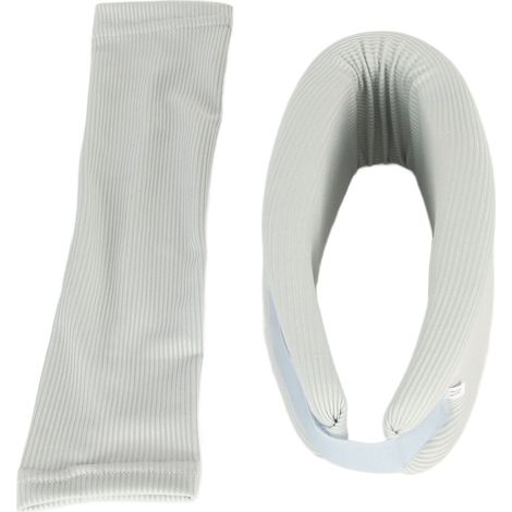 Collier cervical avec housse de protection douce et respirante pour le cou, soulageant les douleurs dorsales pour homme et femme, gris (1/5)