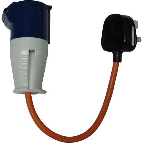 Fly Lead Socket Converter 13A Plug to 16A Socket &x28Cable Caravan RV Motorhome Adaptor&x29 (1/5)