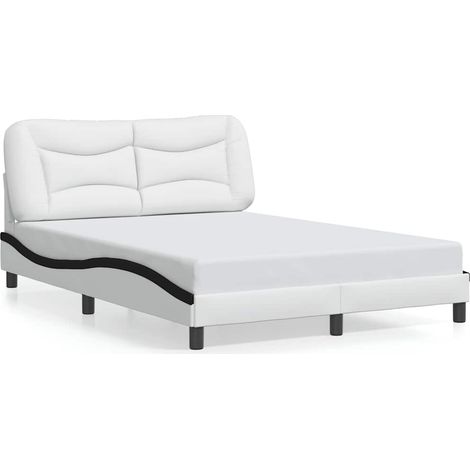 Maison Exclusive - Giroletto senza Materasso Hvar Nero e Bianco 140x200 cm in Similpelle (1/5)