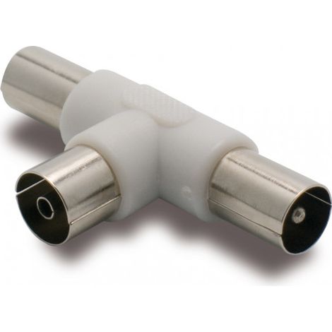 Té répartiteur TV 9,52 mm 2 mâle/1 fem. (1/2)