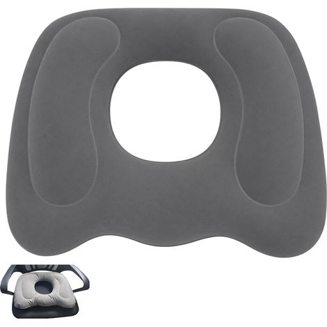 Coussin Gonflable Ergonomique en Anneau Pour Soulagement du Coccyx et des Douleurs – Coussin de Siège Portable en Forme de Beignet pour Voiture, Bureau et Maison – Confort et Soutien Polyvalent (1/5)