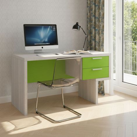Scrivania di design - Soluzione perfetta per il tuo studio - Rovere rock e Verde mela