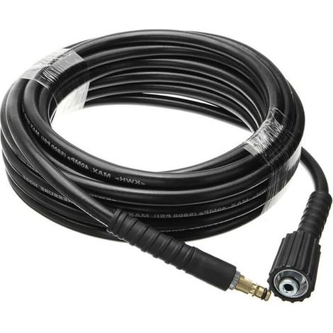 Tuyau de nettoyeur haute pression 6 m – Connecteur M22 (14 mm) – Compatible Karcher K2 à K7 – Résistance à l'huile et aux températures élevées - mm-14 (1/5)