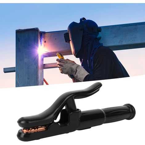Pince à souder en laiton pur forgé 800A, renforcée, avec porte-électrode anti-fuite. (1/5)